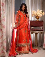 Orange Mehndi Dress - Parniyaan-clothing