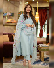 Hand painted 1 Neelam Munir + Shahista - Parniyaan-clothing