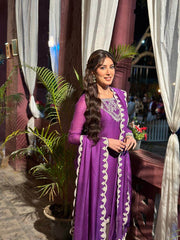 Purple Cotton Net - Parniyaan-clothing