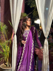 Purple Cotton Net - Parniyaan-clothing