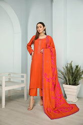Orange shalwaar kameez - Parniyaan-clothing