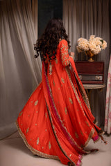 Orange Mehndi Dress - Parniyaan-clothing