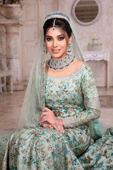 Sea Green Bridal (Whatsapp for price and other inquiries) - Parniyaan-clothing