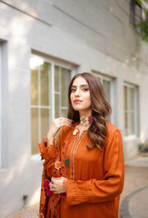 brown dress - Parniyaan-clothing