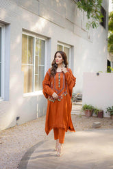 orange dress 2 - Parniyaan-clothing