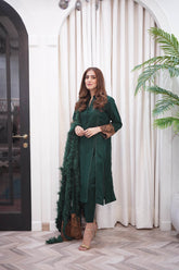 Emerald Green Cozy winter outfit - Parniyaan-clothing