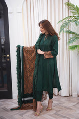 Emerald Green Cozy winter outfit - Parniyaan-clothing