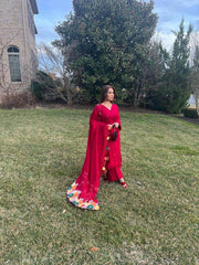 Pashmina reddish maroon - Parniyaan-clothing