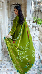 Olive Green - 3 PC - Parniyaan-clothing