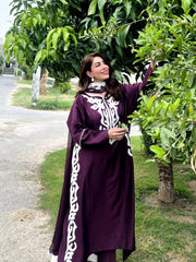 Royal Plum Khadi Loom Silk Set