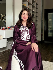Royal Plum Khadi Loom Silk Set