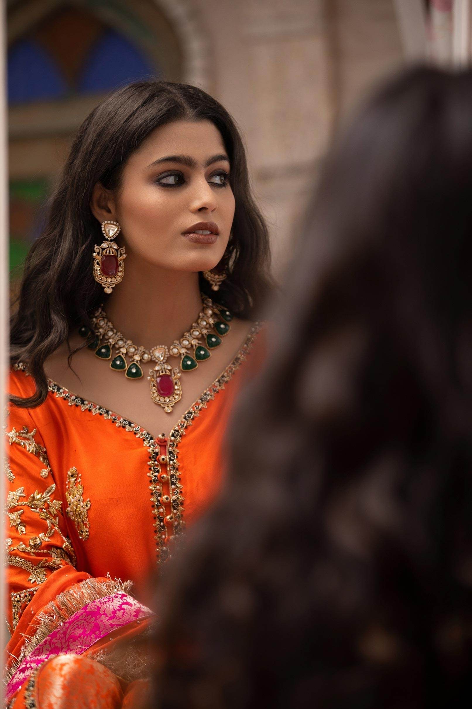 Orange Mehndi Dress – Parniyaan-clothing
